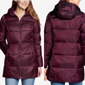 Eddie Bauer Luna Peak Down Filled Jacket in Deep Eggplant